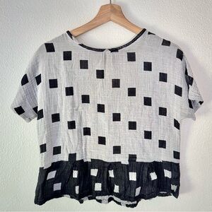 Ace & Jig Monochrome Checkered Blouse